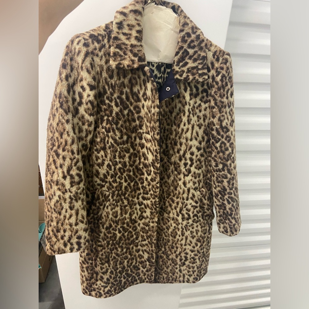 Cheetah jcrew coat